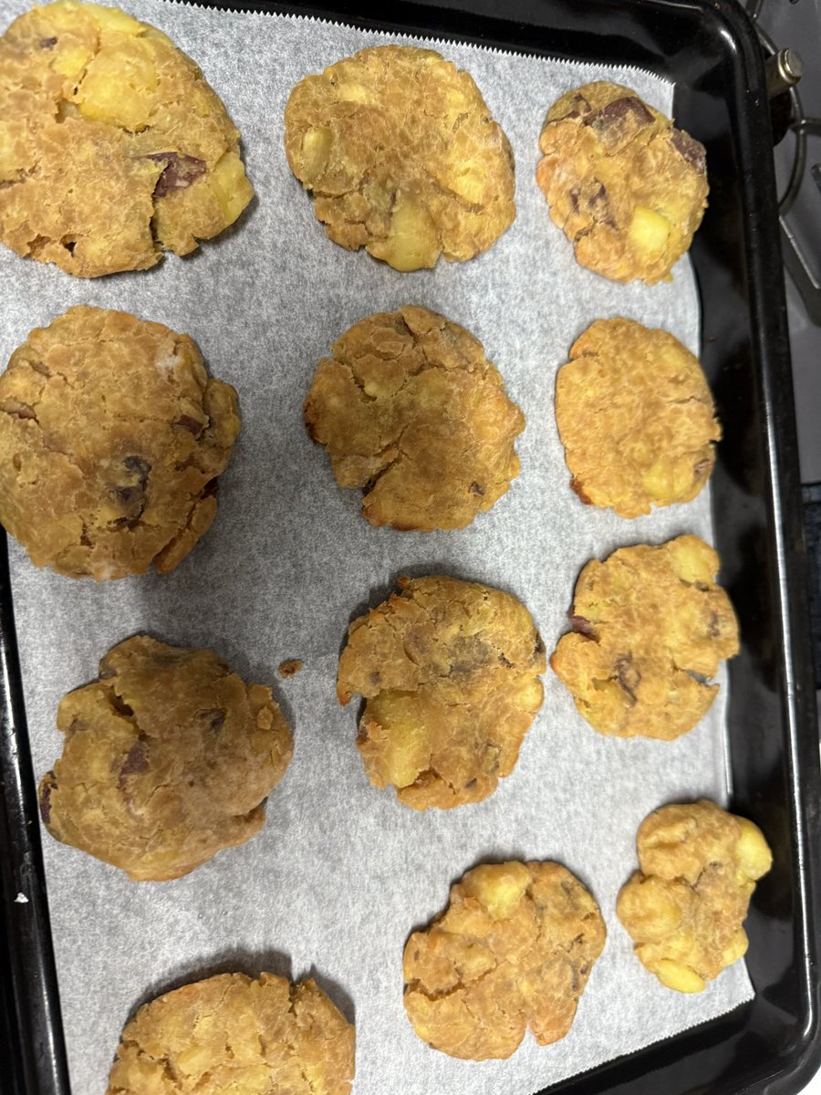 皆んなが食べたいと
言ってたので手作りしてみた。さつまいも🍠は
菜園で作った物。
味見してません💦
#福山雅治
#ヴィーガンクッキー
#BROS1991