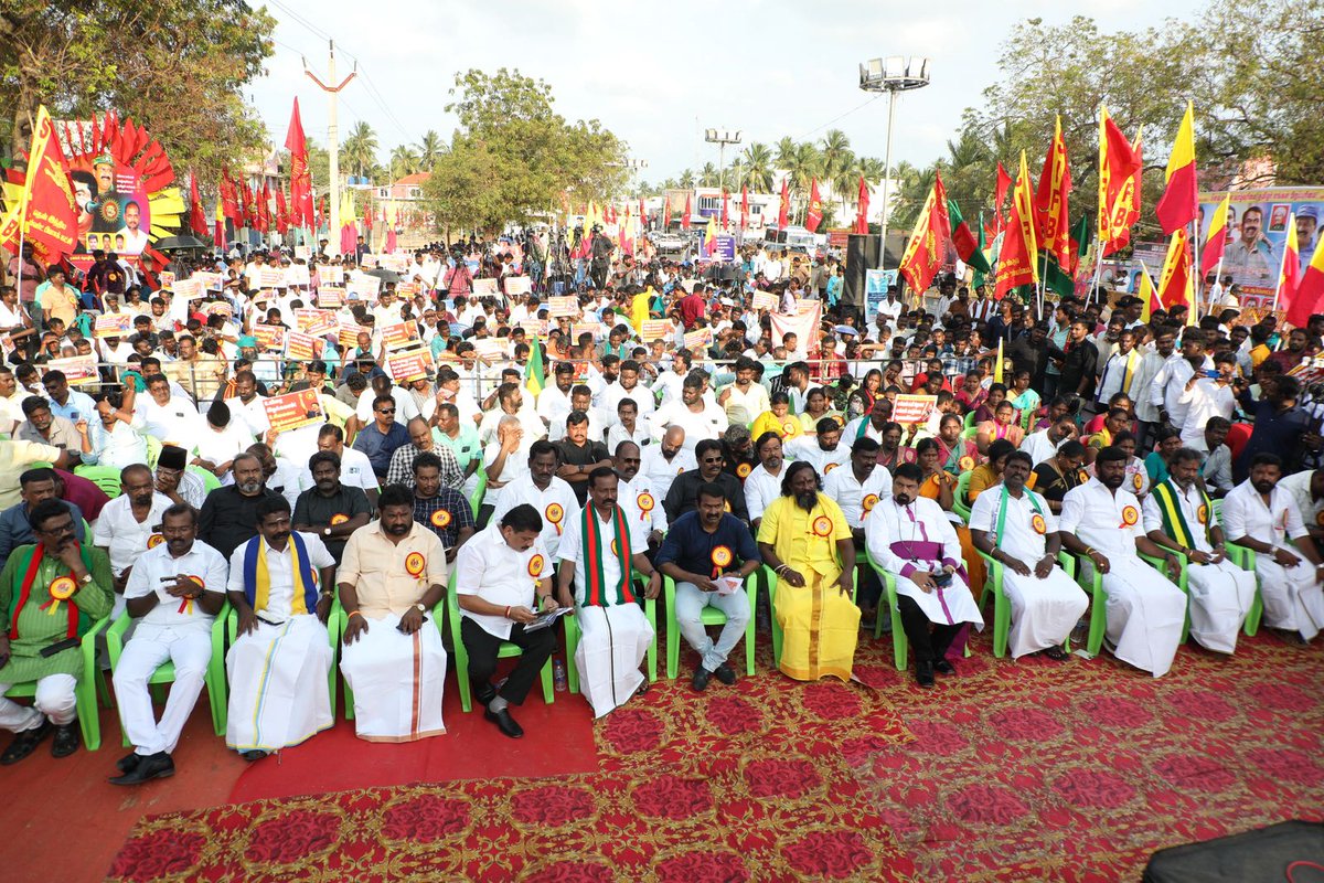 NTK_Musiri's tweet photo. நாம் தமிழர் கட்சி மீனவர் பாசறை  நடத்தும் இலங்கைச் சிங்கள  இனவெறிக் கடற்படையால் தமிழ் மீனவர்கள்  தொடர்ச்சியாகக் கைது செய்யப்படுவதைக் கண்டித்து மாபெரும் ஆர்ப்பாட்டம் தற்போது 22.03.2025 இராமேசுவரதில் நடைபெற்றது https://t.co/NXv7ou3OEg