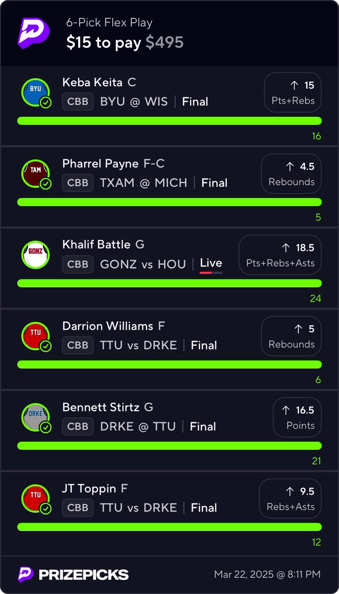 snkr_oscar's tweet photo. March madness at its finest ✅✅✅✅

#gamblingX #GamblingTwitter #GamblingCommunity #MarchMadness #basketball https://t.co/Znf8cUww9Y