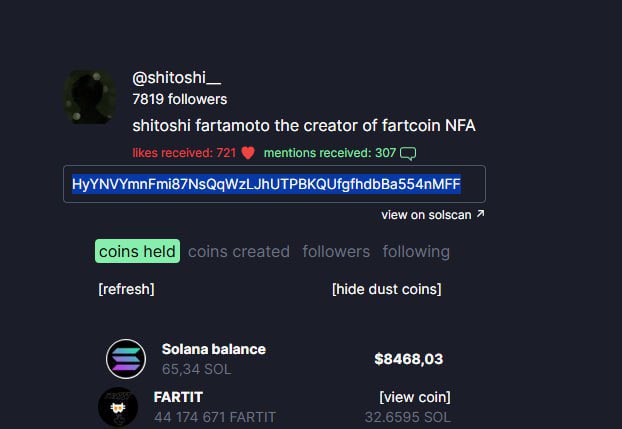 shydo_islam's tweet photo. @blknoiz06 @pattyice $FARTIT is EXPLODING! 

Market cap just soared past $100K 💨 and $Fartcoin dev is still holding. The $Fartcoin dev—yep, the same one that hit a $1.5B market cap!

CA: GsFr63oRXSiVqi23NTWcsZhJ9wiPCFBMouqvz1rHpump https://t.co/Ke7b5yhtm7