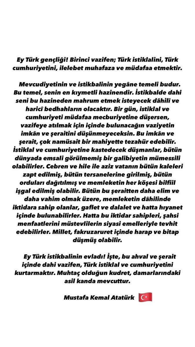 EslemTekon's tweet photo. #Atatürk #OHAL #Türkiye https://t.co/1ip0duSS8K