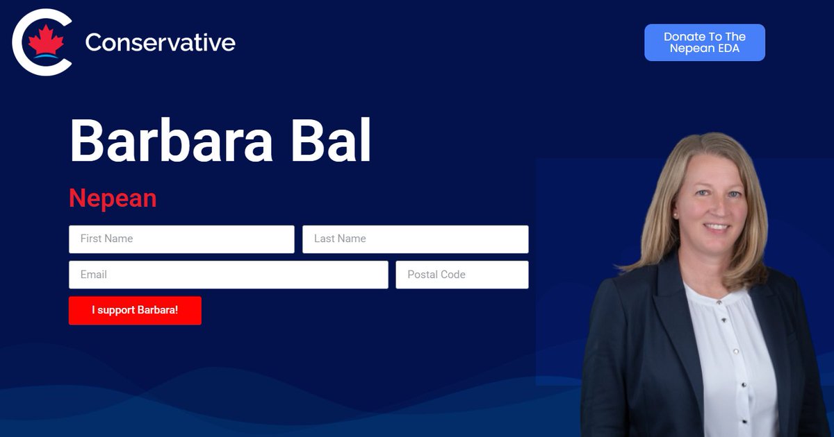 JinglaiHe's tweet image. We made Chandra Arya go MEGA VIRAL a month ago, now let's do the same for Barbara Bal (@BarbaraBalCPC)

She's the CPC Candidate running against Mark Carney in Nepean and taking on the big snake for all of us.

Let's support her campaign by making this go VIRAL. @truckdriverpleb🙏