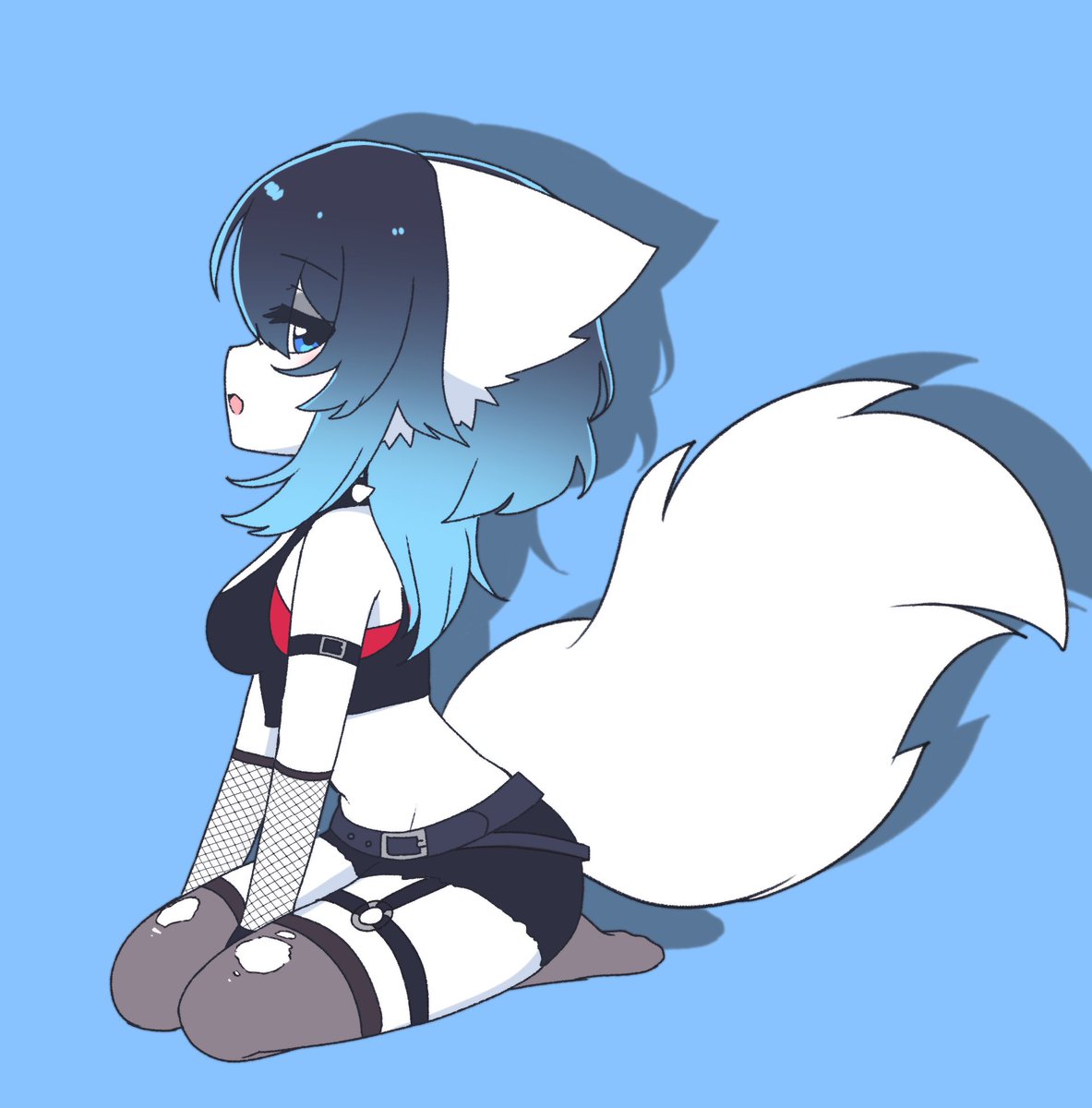 wolfychuuu's tweet photo. trying something a little different~ 🖤 https://t.co/1a9DJpPCFV