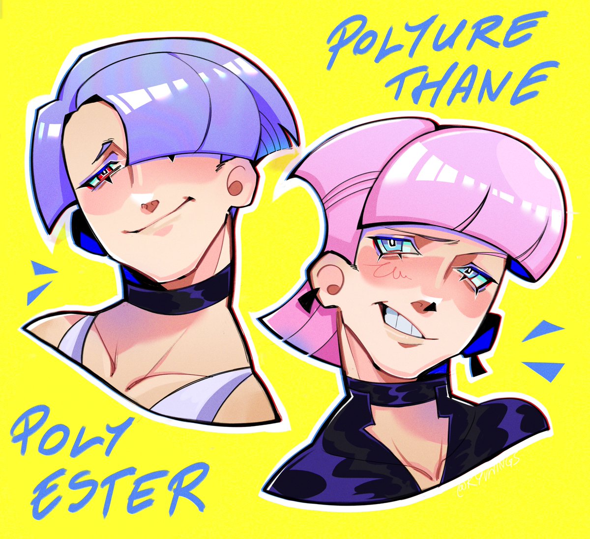 polyurethane, polyester,,, pink-blue combo,,, 
#NewPSG  #Newパンスト