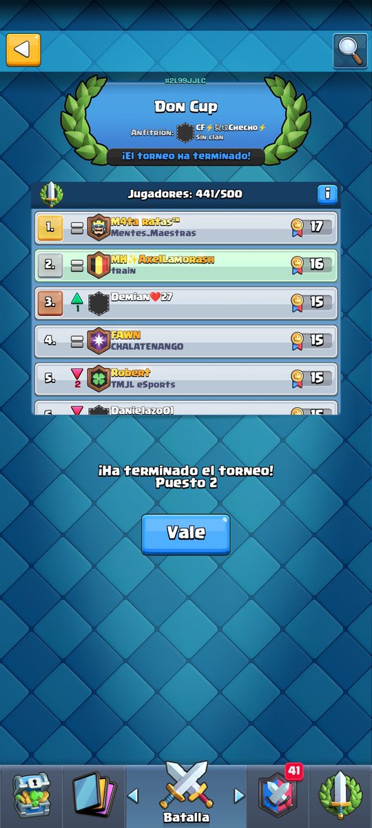 Axel (@axellamorash) on Twitter photo En el anterior me acusaron de win trade cuando ni pedí partidas para clasificar por qué no lo necesito, al final fue el mismo resultado ._.
<a href="/RaccoonLeague/">Raccoon League 🦝</a> <a href="/eldonroyale/">STMN El Don Royale</a> nos vemos en la presencial ;) En el anterior me acusaron de win trade cuando ni pedí partidas para clasificar por qué no lo necesito, al final fue el mismo resultado ._.
<a href="/RaccoonLeague/">Raccoon League 🦝</a> <a href="/eldonroyale/">STMN El Don Royale</a> nos vemos en la presencial ;)
