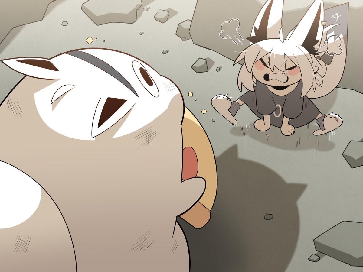 👁️🍕👁️🦊😠 #絵フブキ