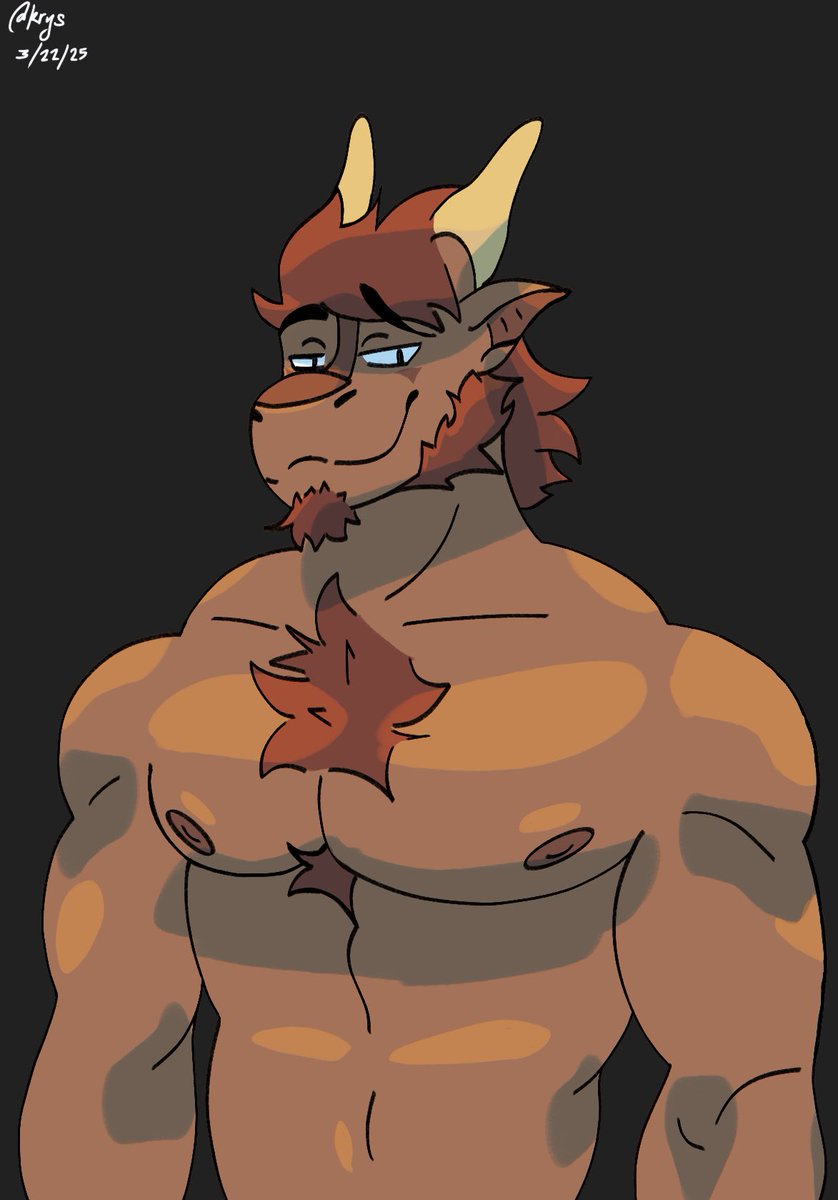 My first piece and it’s of my lovely boyfriend 🥹 <a href="/illustatorart/">Scorch (comms opened)</a>