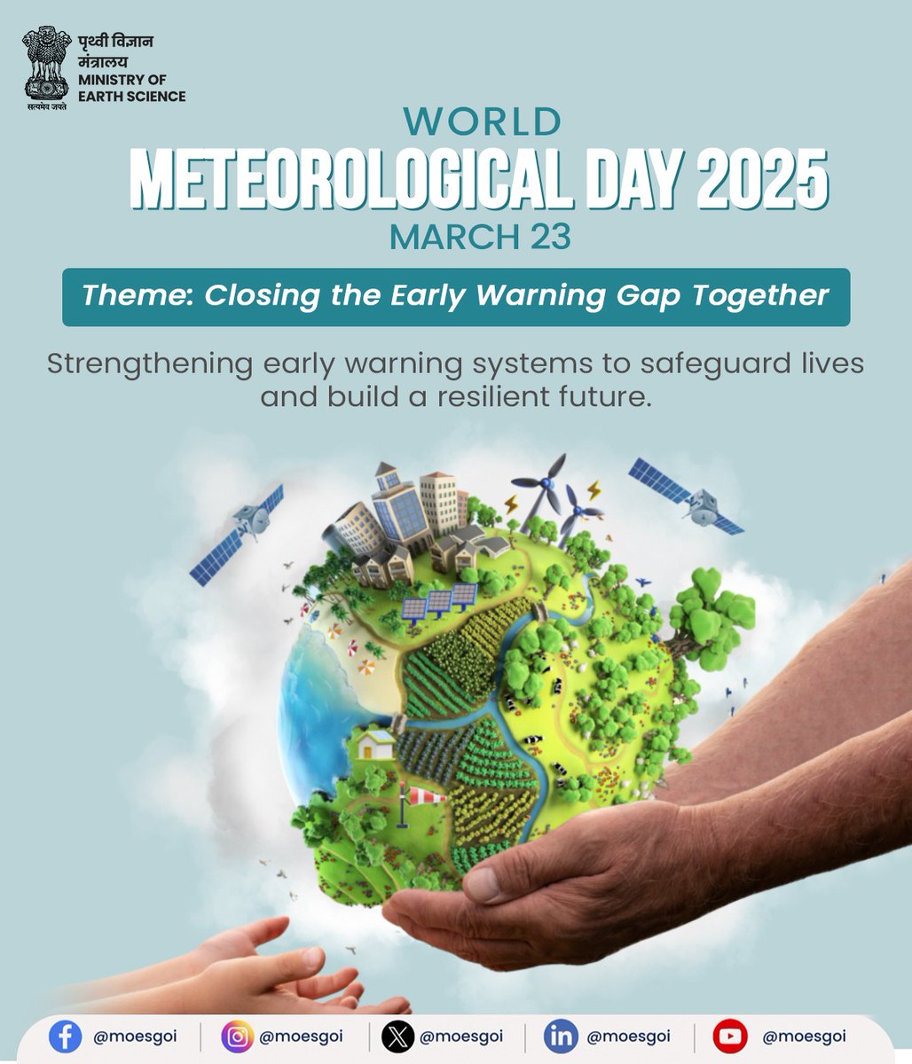 moesgoi's tweet photo. Team #MoES, through its institutes, has been at the forefront of weather forecasting and meteorology, making remarkable contributions both nationally and globally.

On #WorldMeteorologicalDay, we extend our special appreciation to our dedicated scientists, https://t.co/LK5KFp4X1U