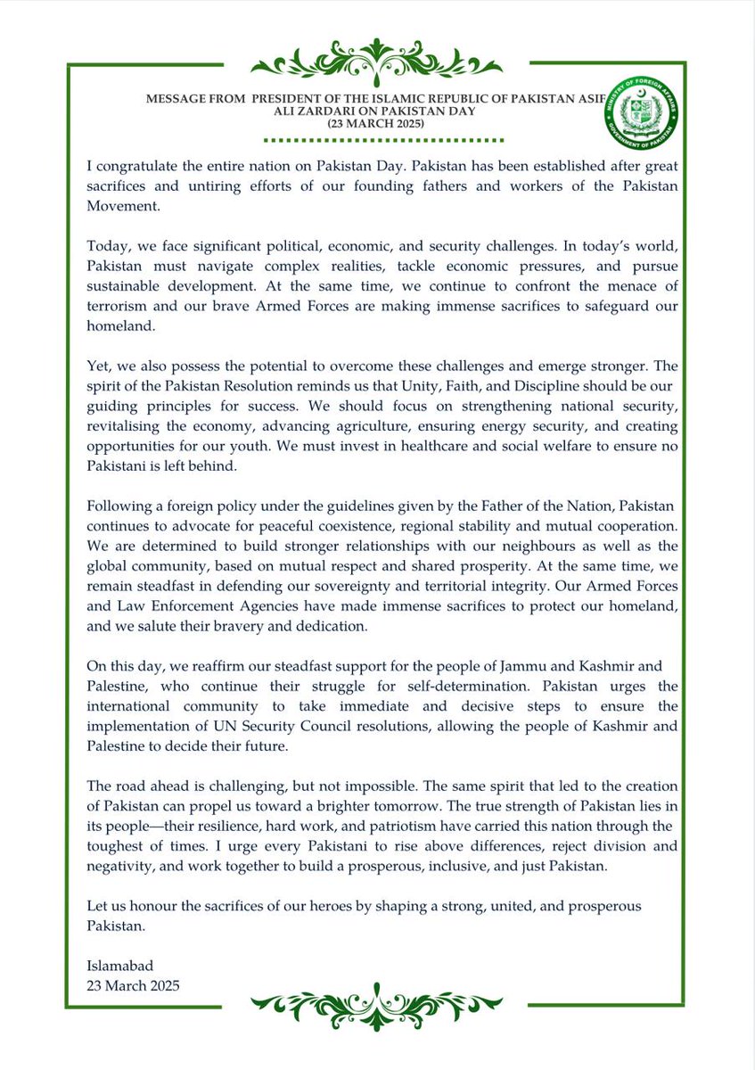 Ministry of Foreign Affairs - Pakistan tweet media