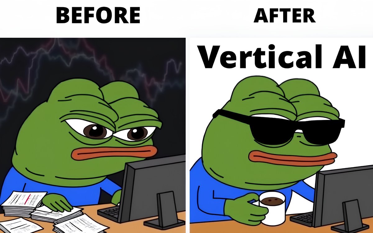 somedayejee's tweet image. Pepe found the secret sauce: coffee + Vertical AI ☕️😎
From stressed-out trader to chill master of memes!

Built this with $VERTAI on @Build_Vertical 

app.verticalstudio.ai/stream

#VerticalAI #Pepe #MemeCulture