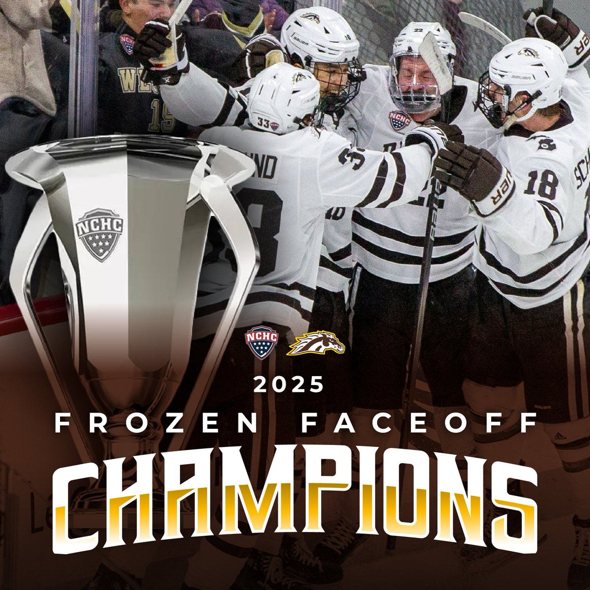 The NCHC (@thenchc) on Twitter photo The Broncos are #FrozenFaceoff champions for the first time! 🏆
<a href="/WMUHockey/">WMU Hockey</a> sweeps the #NCHChockey titles! 🐎 The Broncos are #FrozenFaceoff champions for the first time! 🏆
<a href="/WMUHockey/">WMU Hockey</a> sweeps the #NCHChockey titles! 🐎