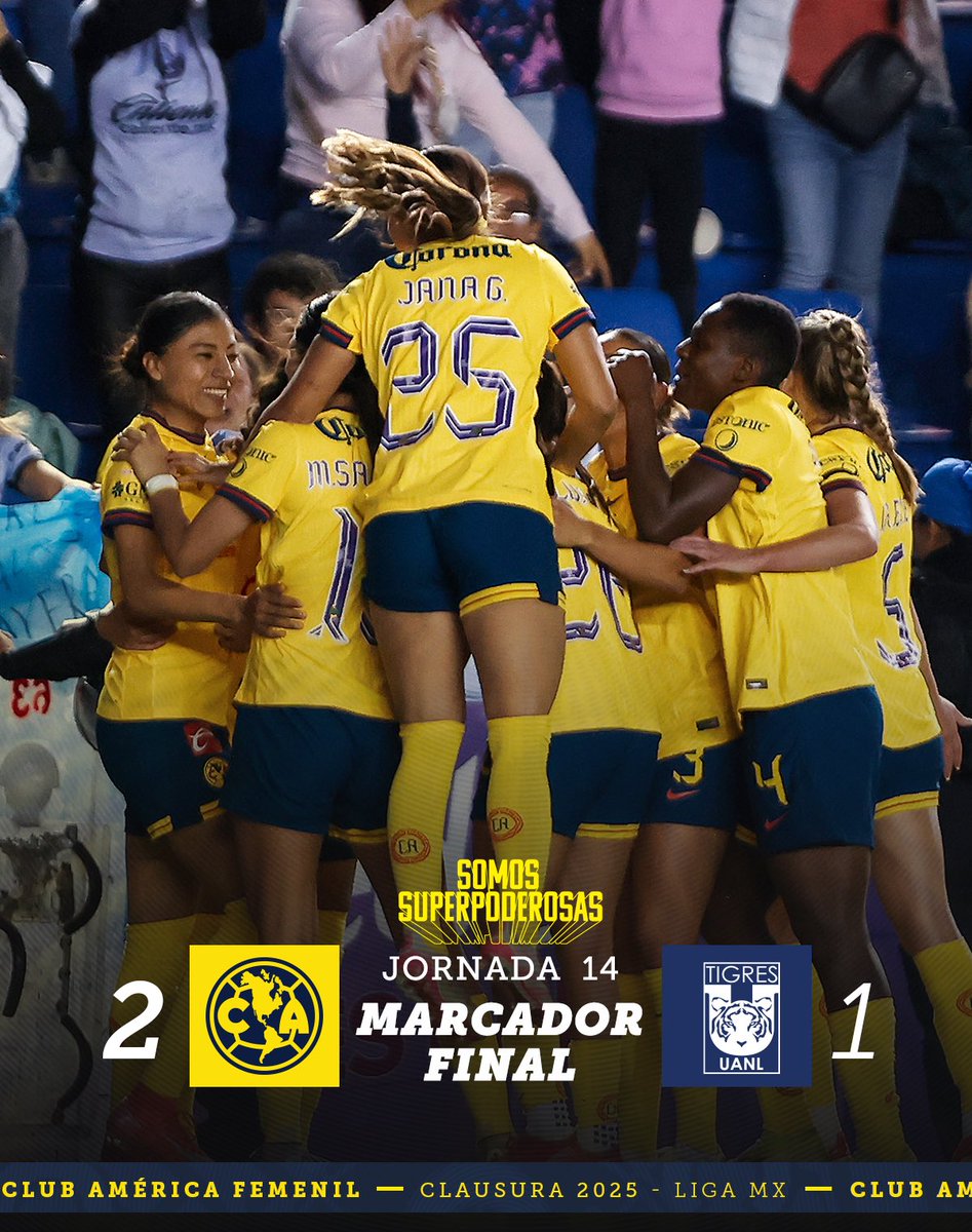 AmericaFemenil's tweet photo. VICTORIA EN LA JORNADA 14. 🦅 https://t.co/aUBlm9pllO