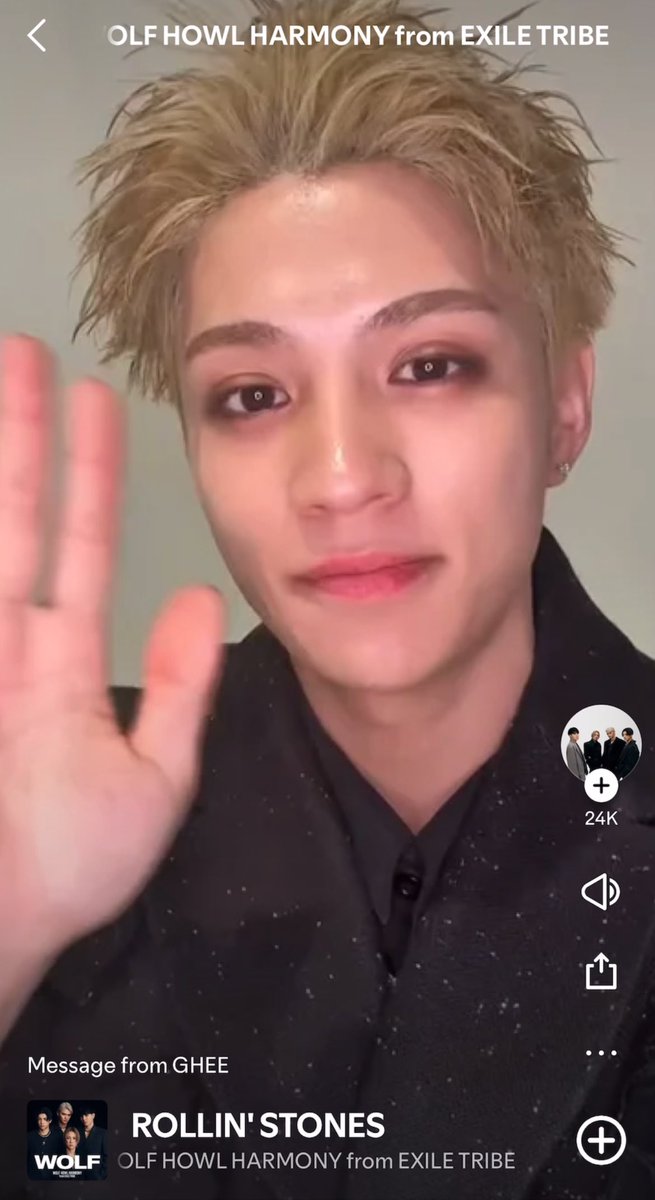 WOLFHOWLHARMONY's tweet image. 🎧Spotify Clips now available🎧

#GHEE's comment video about the song "ROLLIN’ STONES" from the 1st Album "WOLF" is now available on Spotify (@SpotifyJP)🐺☝🏻💿

Please check it out🫡✨

🔗Click here for Clips
open.spotify.com/watch-feed/art…

#Spotify  
#ROLLINSTONES #WHH_1st_WOLF