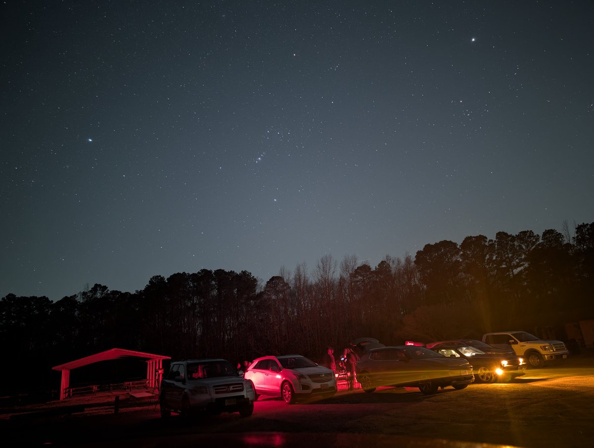 We had a large turnout of club members and visitors tonight at our monthly Skywatch event. Visitors were treated to views of Jupiter, the Orion Nebula, open and globular clusters and various galaxies. Thank you to everyone who came out.