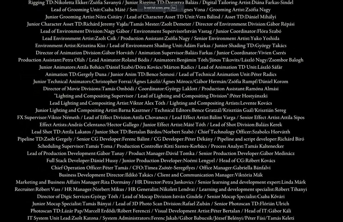 Celonpas's tweet photo. @ShitpostRock None of these people actually looked at the fucking credits sigh.
Elden Ring put 3+ people PER line with minimal spacing 
Ubisoft insists on a name on each line (not a fan tbh)

Ubi is definitely bloated, but y'all assuming that Ubi had 15x more people with the credits https://t.co/hkWZW7f49t