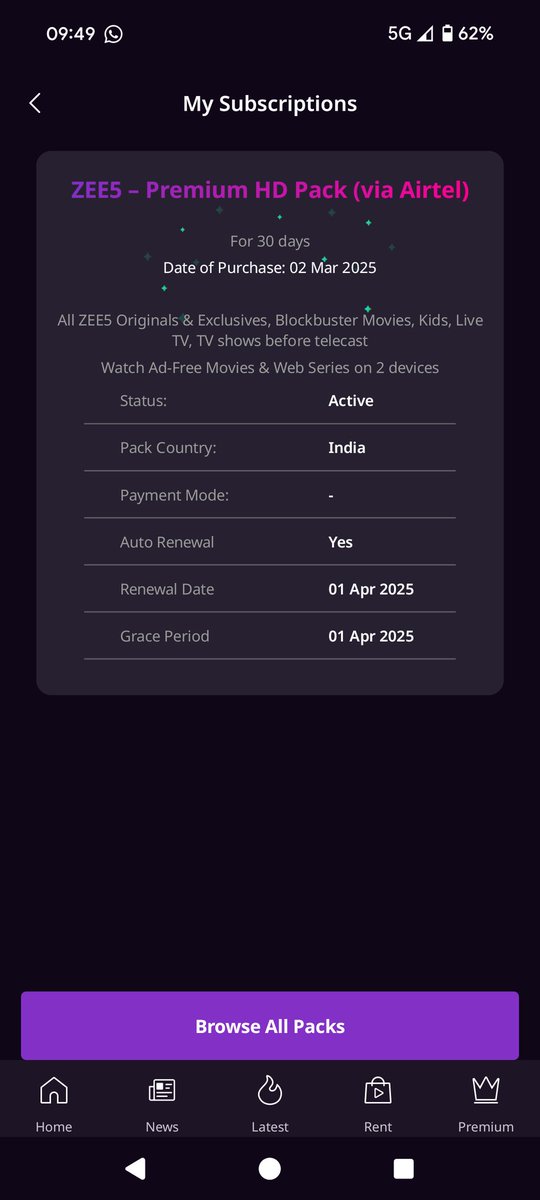 The_DayWalker__'s tweet photo. @ZEE5Global how to cancel auto renewal?  Via Airtel https://t.co/qXuqaQXPML