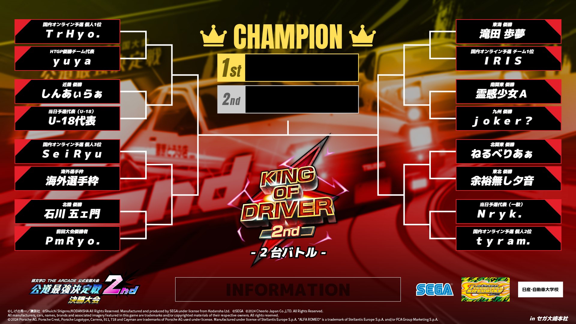 頭文字D THE ARCADE」公式全国大会「公道最強決定戦 2nd」の決勝