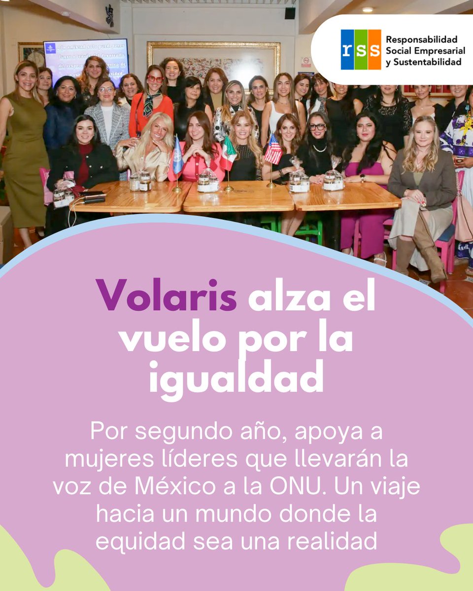RespSocialNet's tweet image. ✈️💜 Volaris lleva a mexicanas que impulsarán la agenda de género. ¡Porque el cambio no tiene fronteras y la equidad nos mueve a todas! 💪🌍 @viajaVolaris  #mujer #mujerempoderada #mujeresreales #inclusion #responsabilidadsocialempresarial #RSE #ResponsabilidadSocial #RSC