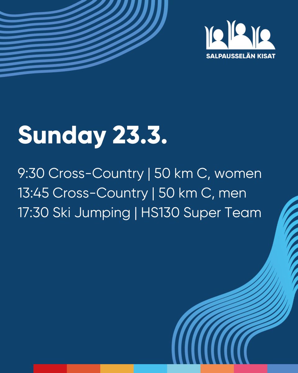 Good morning Lahti ☀️ The final competition day of the Lahti Ski Games is ahead, let's enjoy it on more time. 

ℹ️ Muistathan saapua ajoissa paikalle - ladun varrella parhaat paikat viedään ensimmäiseksi. Metsäkatsomot on tänään auki! Ihanaa kisapäivää kaikille. 

#lahtiskigames