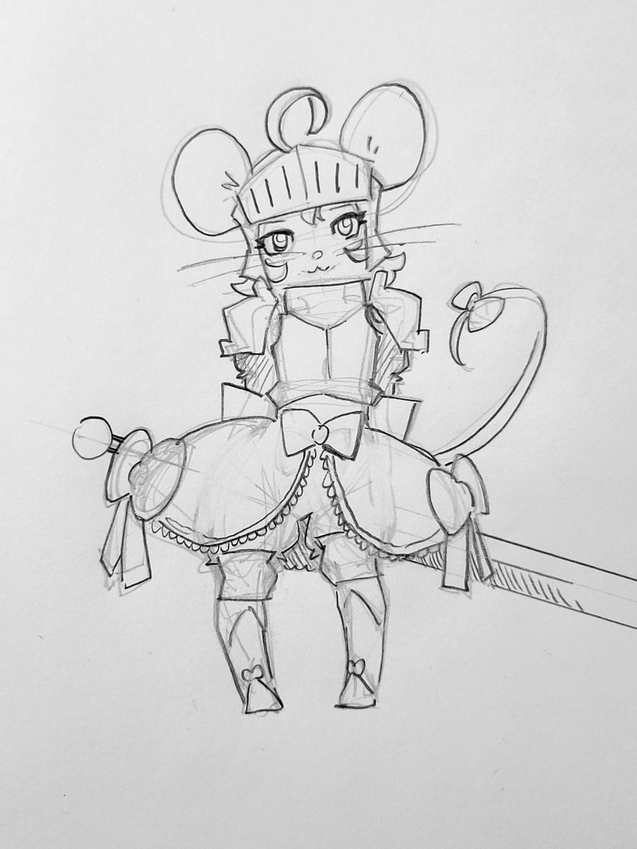 Played some pathfinder tonight and one of the characters was a 2' tall mouse girl war priest with a full size bastard sword