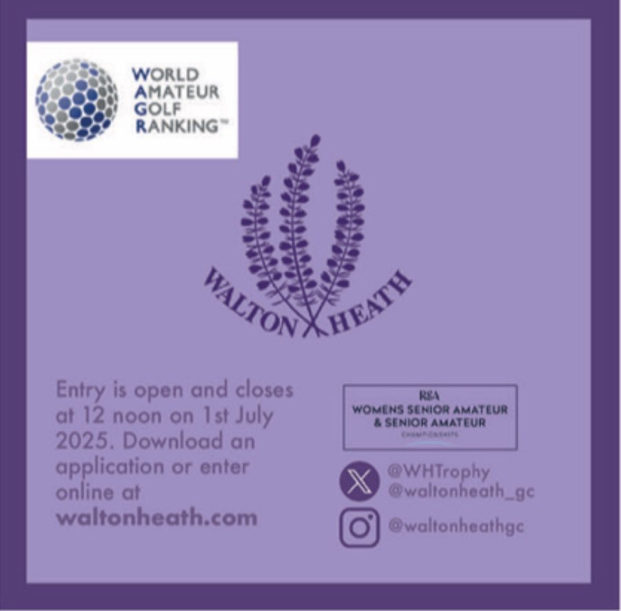 Walton Heath Trophy (@whtrophy) on Twitter photo Entry to the 2025 Menâs and Womenâs events on 22-24 July is now open. Full details on the <a href="/waltonheath_gc/">Walton Heath Golf Club</a> website #HeathlandGolf #AmateurGolf Entry to the 2025 Menâs and Womenâs events on 22-24 July is now open. Full details on the <a href="/waltonheath_gc/">Walton Heath Golf Club</a> website #HeathlandGolf #AmateurGolf