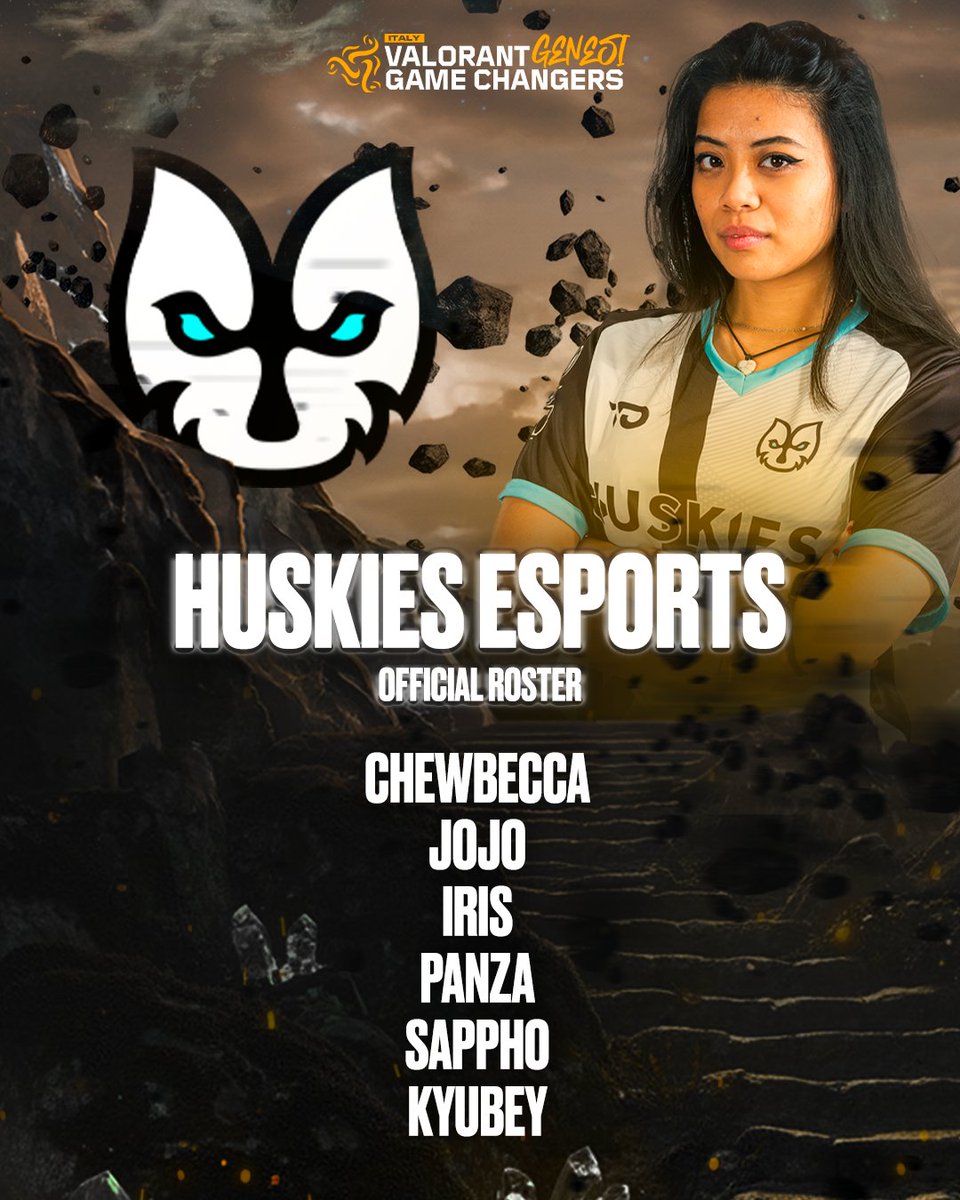 King Esport (@king___esport) on Twitter photo ๐จOFFICIAL ROSTER๐จ
HUSKIES ESPORTS - <a href="/huskies_esports/">HUSKIES ESPORTS</a>
<a href="/Ch3wbecc4/">Chewbecca</a>
<a href="/jyoya17/">๐ JoJo</a>
<a href="/IrisEllie_/">Iris#kiwi</a>
<a href="/xpanzax/">Panza</a>
<a href="/_Emilydead/">HKE Sappho | Emily ๐ณ๏ธโโง๏ธ</a>
<a href="/Kyubey_val/">Kyubey</a>
๐
Appuntamento al 26 marzo con la prima giornata del campionato.
<a href="/itVALORANT/">VALORANT - Italia</a> ๐จOFFICIAL ROSTER๐จ
HUSKIES ESPORTS - <a href="/huskies_esports/">HUSKIES ESPORTS</a>
<a href="/Ch3wbecc4/">Chewbecca</a>
<a href="/jyoya17/">๐ JoJo</a>
<a href="/IrisEllie_/">Iris#kiwi</a>
<a href="/xpanzax/">Panza</a>
<a href="/_Emilydead/">HKE Sappho | Emily ๐ณ๏ธโโง๏ธ</a>
<a href="/Kyubey_val/">Kyubey</a>
๐
Appuntamento al 26 marzo con la prima giornata del campionato.
<a href="/itVALORANT/">VALORANT - Italia</a>