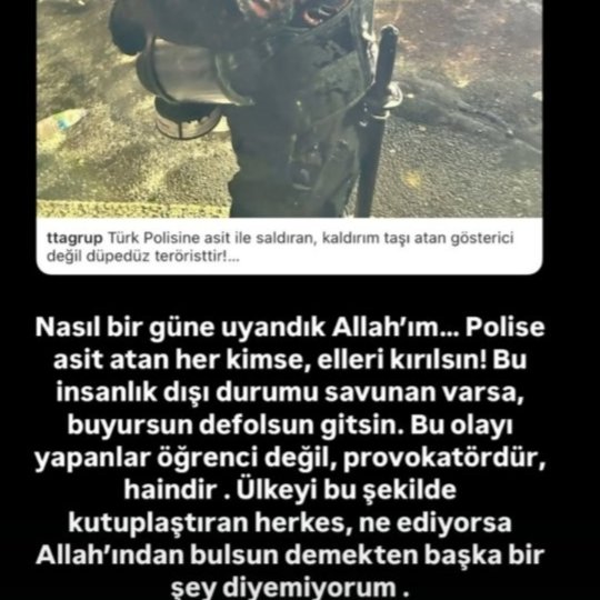 PopFestTR's tweet photo. Cemal Can Canseven, yaptığı son paylaşımı sildi.

“Polise asit atan her kimse, elleri kırılsın! Bu olayı yapanlar öğrenci değil, provokatörtür, haindir.” https://t.co/gm0S1LwIuO