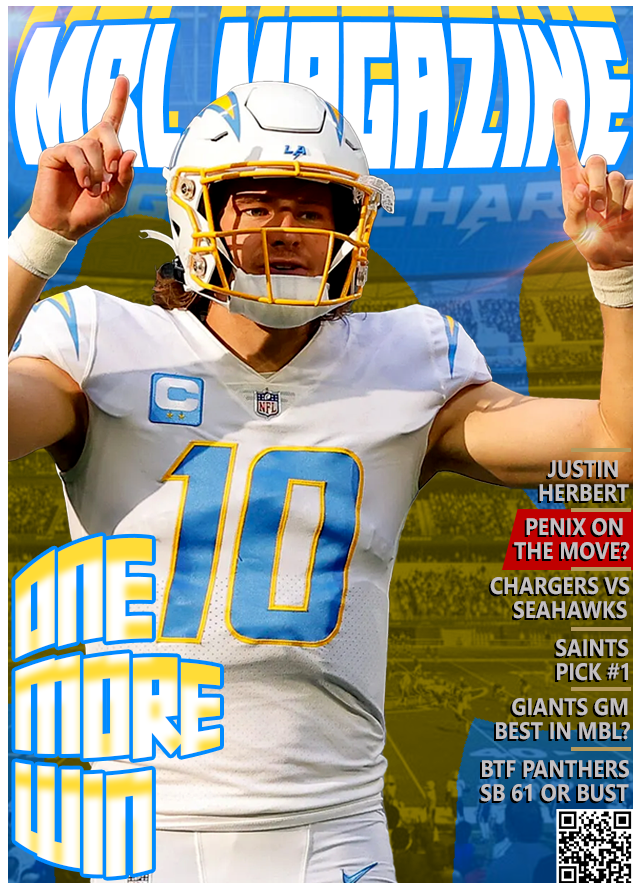 TheBomberLeague's tweet image. MBL Super Bowl 60 | Tonight @ 1030pm est on twitch.tv/MBLNetwork 

Los Angeles Chargers (15-2) vs Seattle Seahawks (9-8)

- MBL Magazine -March 2025- features the Chargers Franchise QB Justin Herbert!! If the Chargers win a 3rd SB in 4 seasons, Dynasty talk begins!!