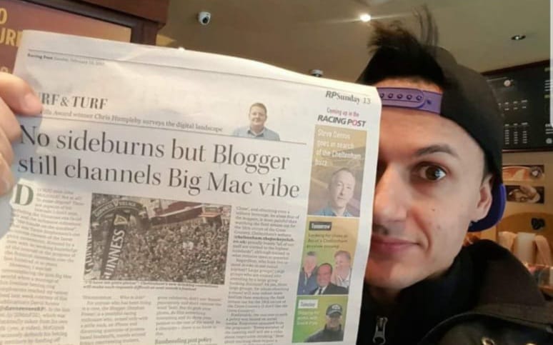 I am the Cheltenham Festival’s most powerful marketing force by a mile.

Let me be absolutely clear here:  

I am horse racing's most POWERFUL marketing asset in the modern era. A one-man operation, with no support from any governing body or PR firm in racing. No handouts, no