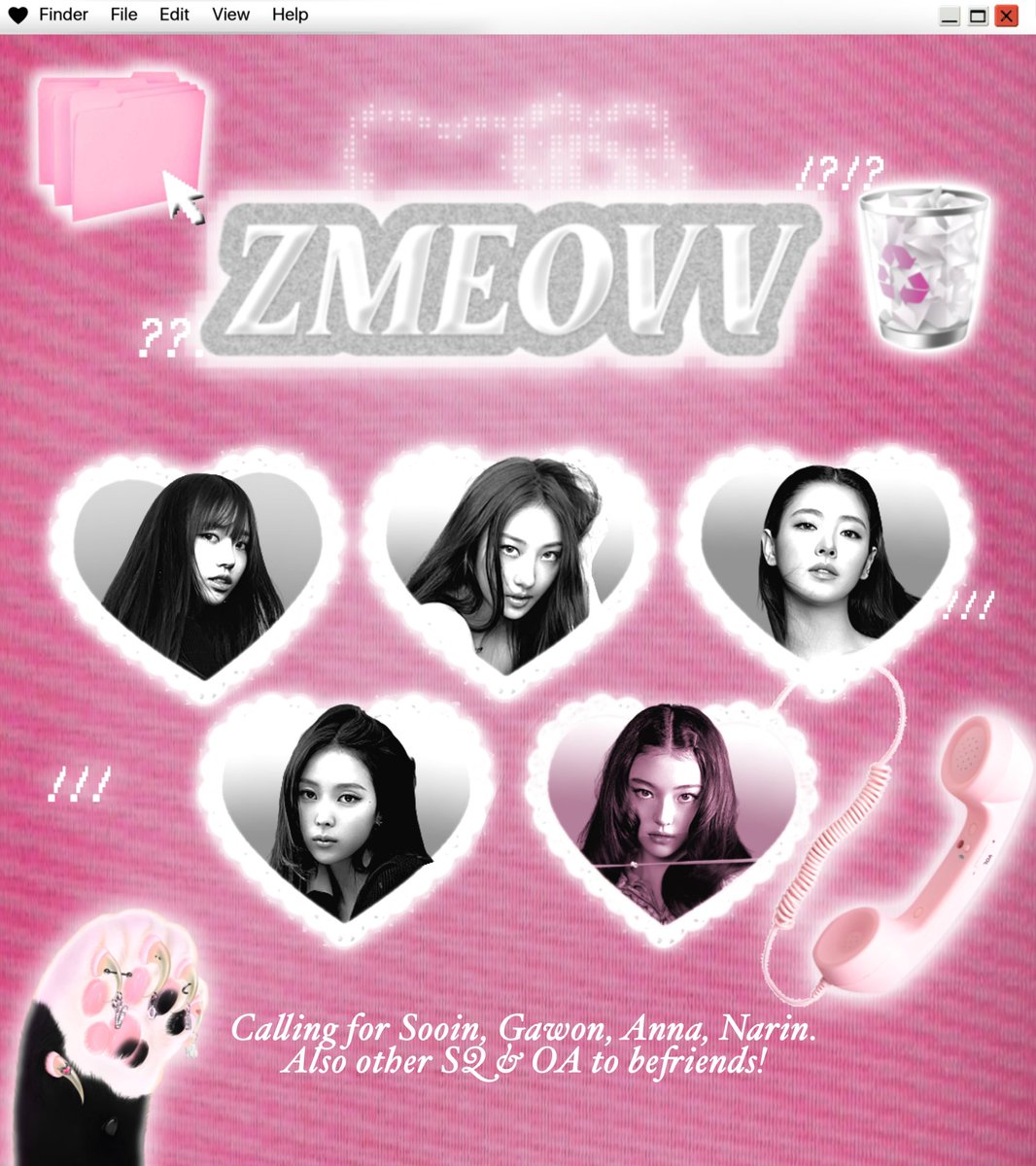 Paws up! (ฅ`ꈊ´)ฅ we, 𝘇͟𝗺͟𝗲͟𝗼͟𝘃͟𝘃, are looking for Anna, Sooin, Gawon, and Narin to complete our pride. If you’ve got style and sharp claws, you might be one of us. We’re also open to SQ/OA friends—but not just anyone gets a spot in our sunbeam. Think you can keep up?