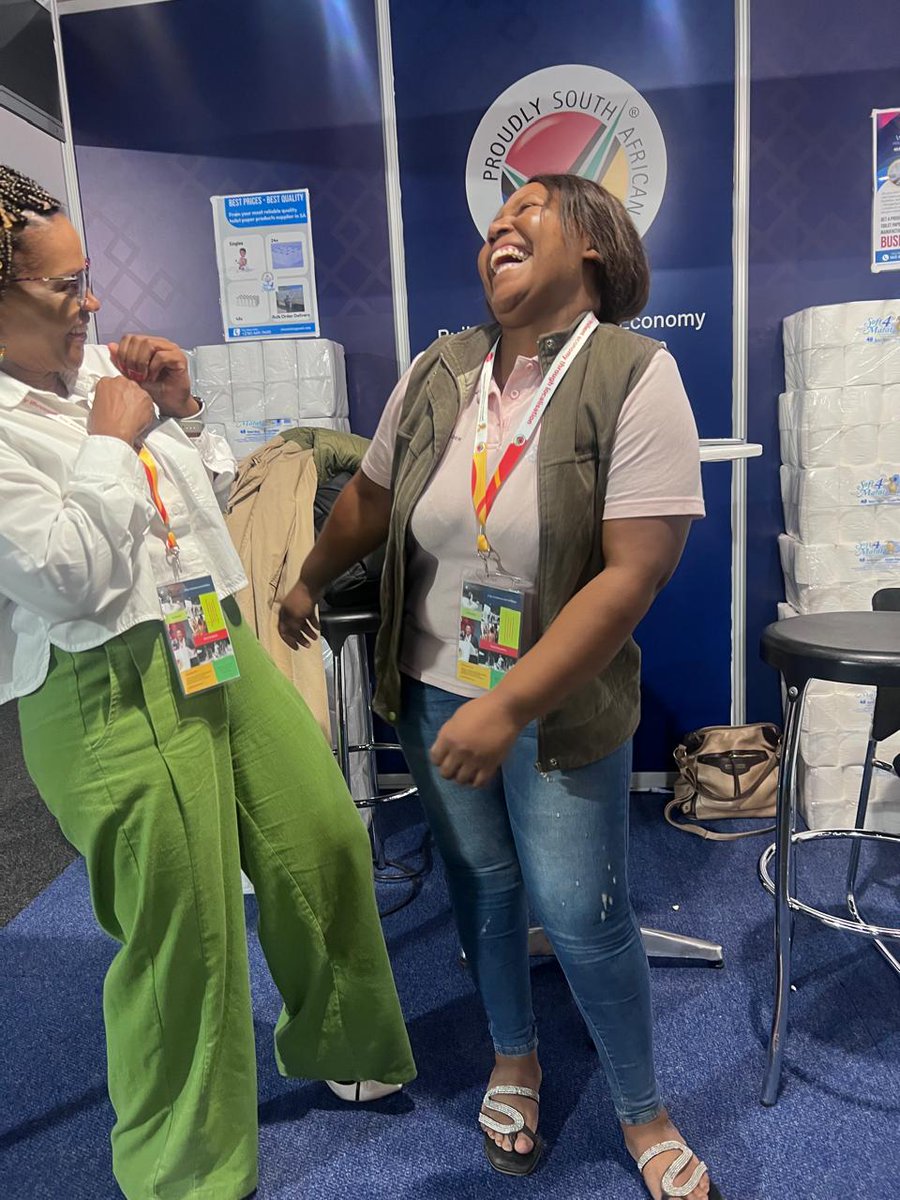 MatatSoft4's tweet photo. "What an incredible experience at the Buy Local Summit &amp; Expo hosted by Proudly SA! 🙌🏾✨ We had an amazing time showcasing our tissue products, connecting with industry leaders, and working on more of what's to come 🤫. 💼🔥

Proud to be part of  🚀💙
#ProudlySA #BuyLocalSummit https://t.co/tuhHOPmH7U