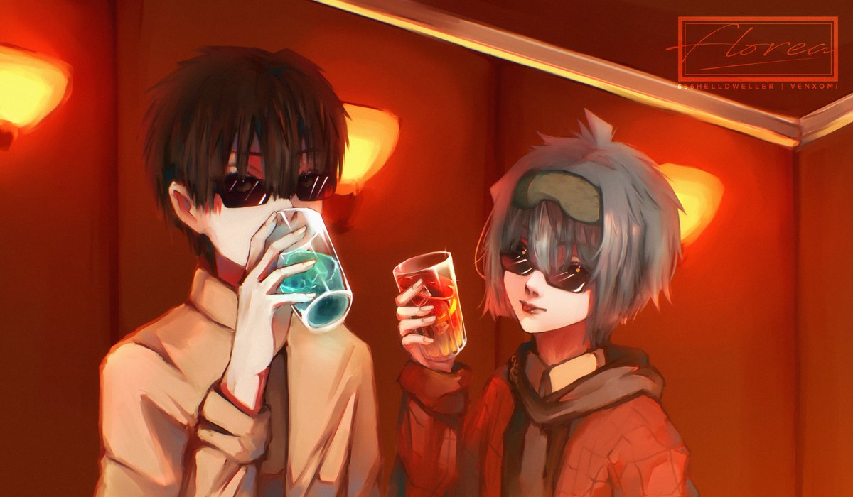 a deadly curse and a demon king started drinking together !? thank you @insomniac_nero for commissioning me! #tbhk #jshk #goh #thegodofhighschool #갓오브하이스쿨 #갓오하 #morijin...