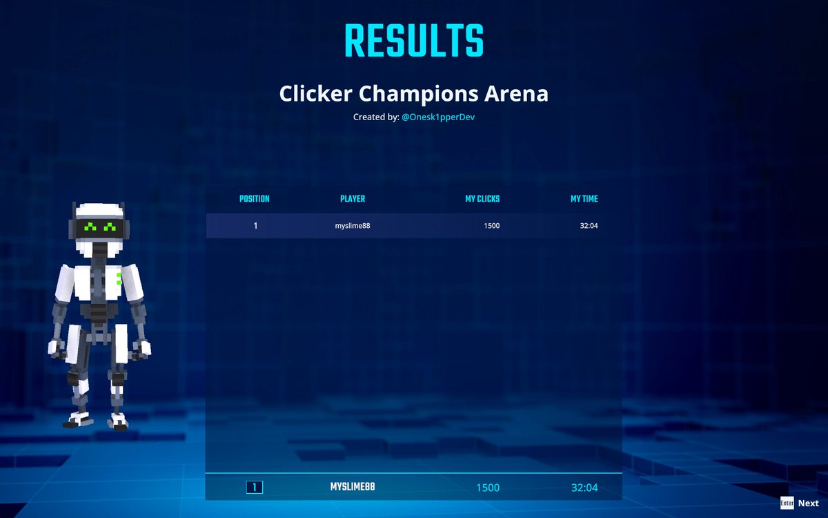 blessedoned's tweet photo. I'm participating in the builders challenge with oneSk1pper and clicking in Clicker Champions Arena. My finger hurts already but I scored so many points in so much time. 
@NoPlanBOfficial @TSBCreators #TSBBuildersChallenge #BuilderChallenge3 #TheSandbox #SandFam https://t.co/REQtuQv3FN