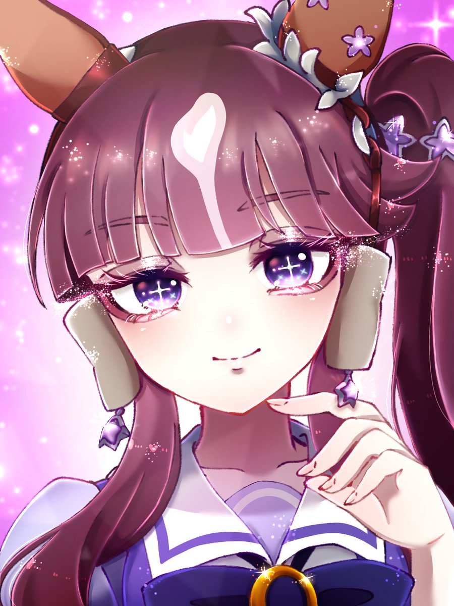 ララ💜🩷💜🩷 #ウマ娘 #イラスト #ラッキーライラック