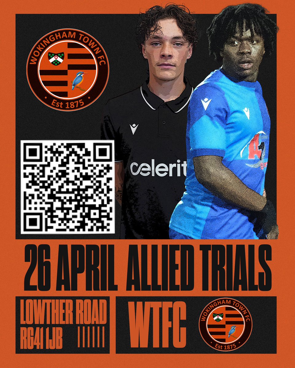 WTFC_Dev's tweet photo. Calling all U16-U18s players? ⚽️

Trials for our Allied Counties team are taking place on 26 April.

Fill out the sign up form below to take part:

https://t.co/HLD7Dnh89B

🔗⬆️ https://t.co/NEmFt7WUHl