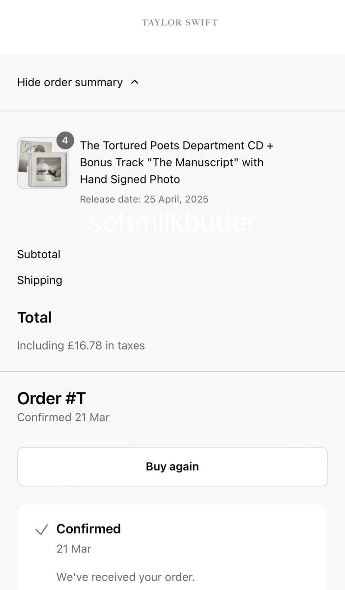 softmilkbutter's tweet photo. pre-order 🎀

♡ Signed TTPD CD

 🏹 สินค้าเริ่มจัดส่ง April 25 รอของหลังจัดส่ง 2-3 weeks

ᐧ༚̮ᐧ 1890-. จัดส่งฟรี มัดจำ 1000-.

 #ตลาดนัดtaylorswift https://t.co/fuwMDy37CW