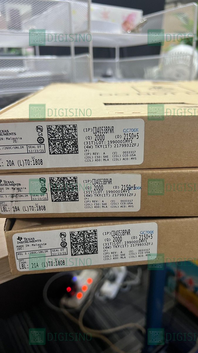 DIGISINO_ELEC's tweet photo. CD4053BPWR: Versatile Analog Multiplexer with Reliable Supply

Technical Highlights (At a Glance):
⚡ Triple 2:1 Multiplexer | ⚡ 3V to 20V Operation | ⚡ Low On-Resistance
Get a Quote Today:
📧 info@digisino.com
#CD4053BPWR #TexasInstruments #AnalogMultiplexer https://t.co/H6qKuOE1oA