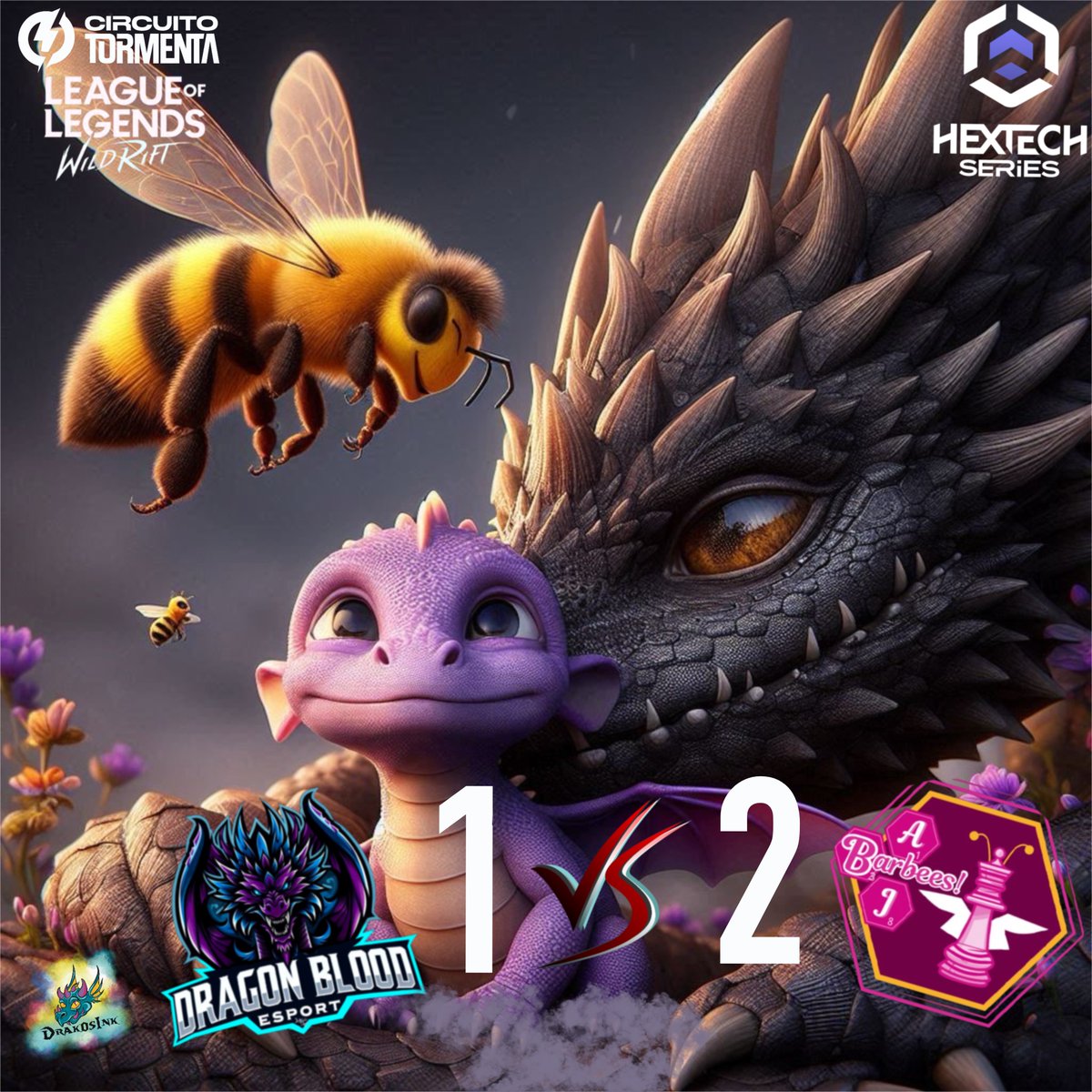 DragonBloodEsp's tweet photo. Dragon Blood eSport 1 vs 2 ABJ Las Barbees

No pudo ser, las abejotas por ahora baten mejor las alas y se quedan con la primera posición de la tabla y nos muestran cual es el camino a seguir.

Queda aprender de nuestros errores y volver mas fuertes, aun estamos chiquitos

#DBS https://t.co/pi8hx4LaUg