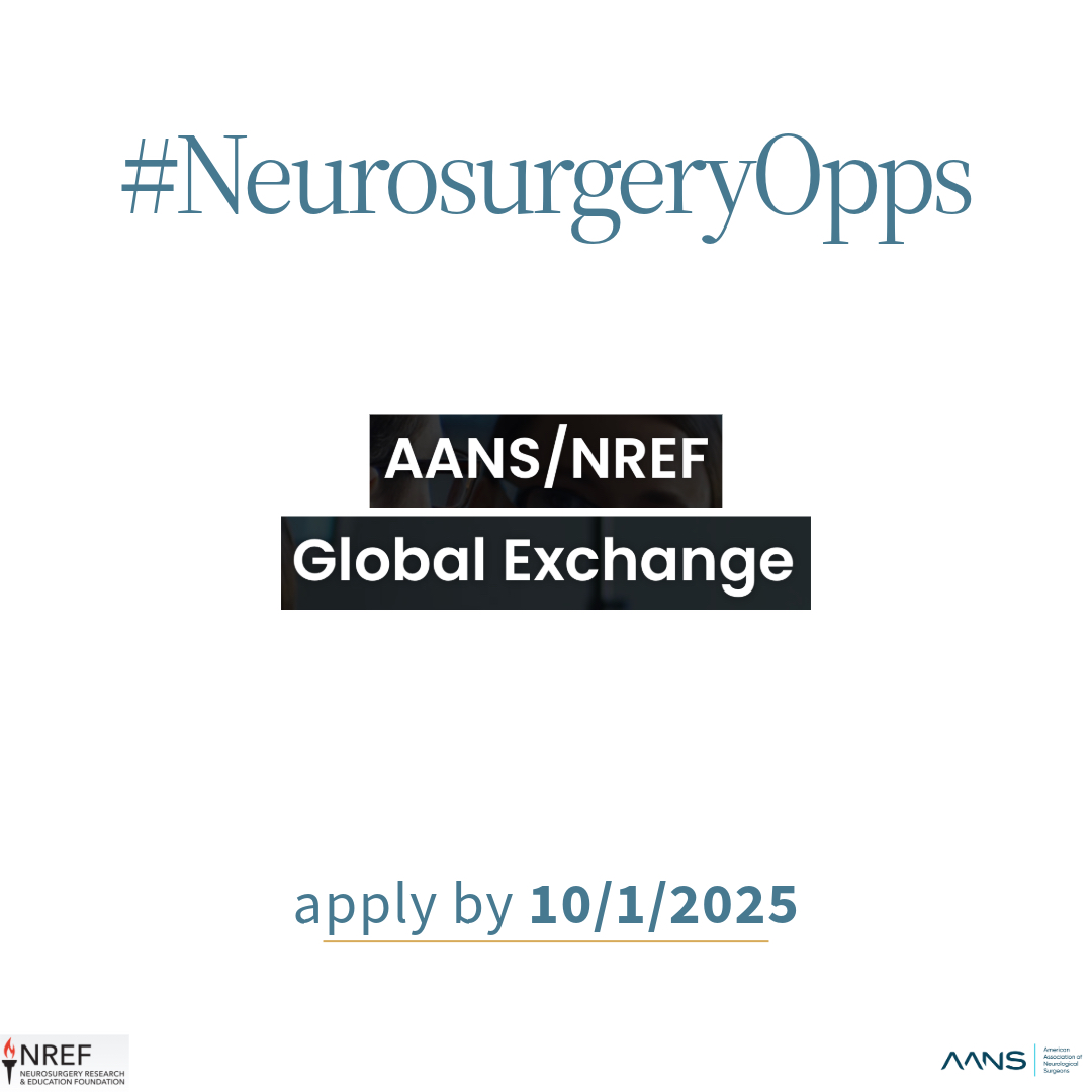 #NeurosurgeryOpps: AANS/NREF Global Activity
Program sponsors one resident per year from low- and middle-income countries for NREF courses, in partnership with AASNS, FLANC, and CAANS.
nref.org/education/aans…
<a href="/theJNS/">Journal of Neurosurgery</a> @thejnspg <a href="/AANSNeuro/">AANS</a> <a href="/NREFORG/">NREF</a>