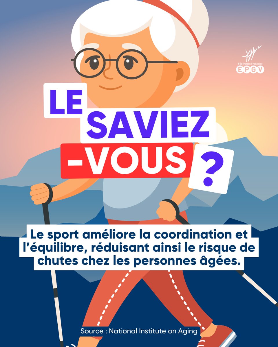 💡 Le Saviez-vous ?

Le sport améliore l’équilibre et la coordination, réduisant ainsi le risque de chutes chez les seniors ! 👵🏃‍♂️

Un peu d’activité physique chaque jour, c’est la clé pour une meilleure mobilité et plus d’autonomie. 💪✨

#BienVieillir #FFEPGV