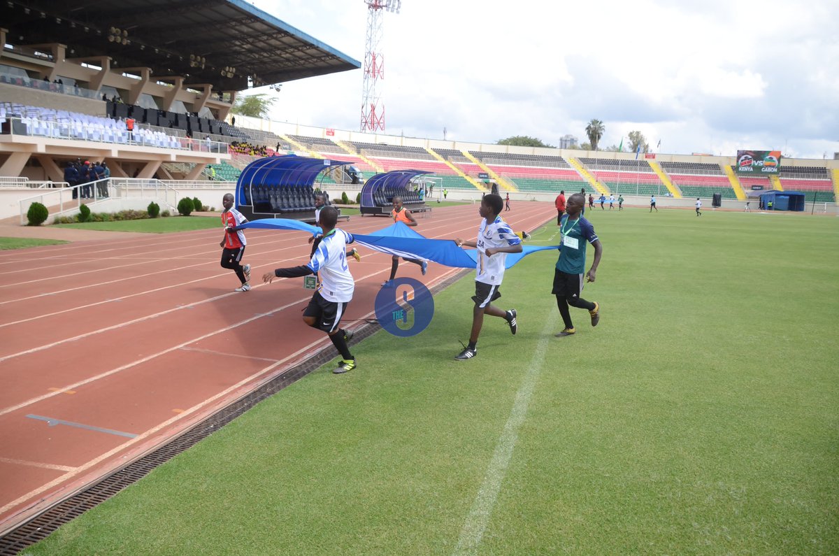 TheStarKenya's tweet photo. Ongoing preparations at the Nyayo Stadium as Kenya takes on Gabon in the second leg of the 2026 FIFA World Cup qualifiers. Football fans have started flocking in to show support to Harambee Stars this evening.
📸DOUGLAS OKIDDY 
#starkenyanews https://t.co/41Bqqhnecw
