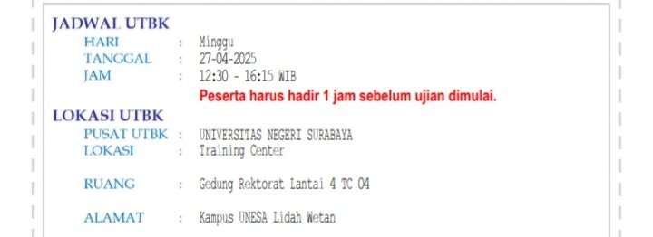 guys.... ada yg jadwal utbknya sm gk yh kaya akuu mau bareng dong