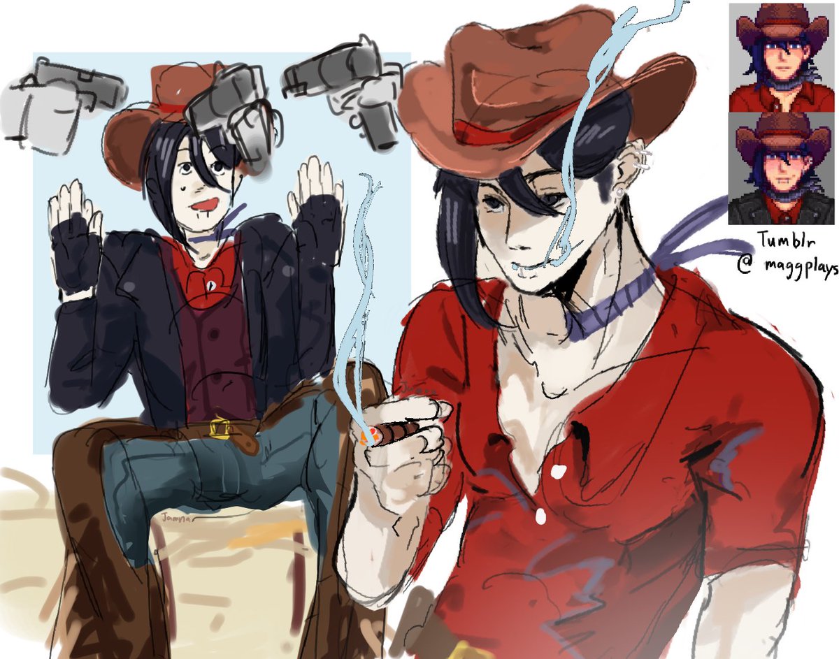 Cowboy seb 
#stardewvalleysebastian #cowboy