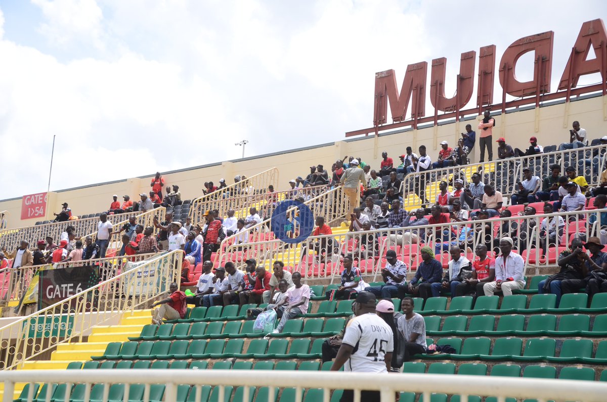 TheStarKenya's tweet photo. Ongoing preparations at the Nyayo Stadium as Kenya takes on Gabon in the second leg of the 2026 FIFA World Cup qualifiers. Football fans have started flocking in to show support to Harambee Stars this evening.
📸DOUGLAS OKIDDY 
#starkenyanews https://t.co/41Bqqhnecw