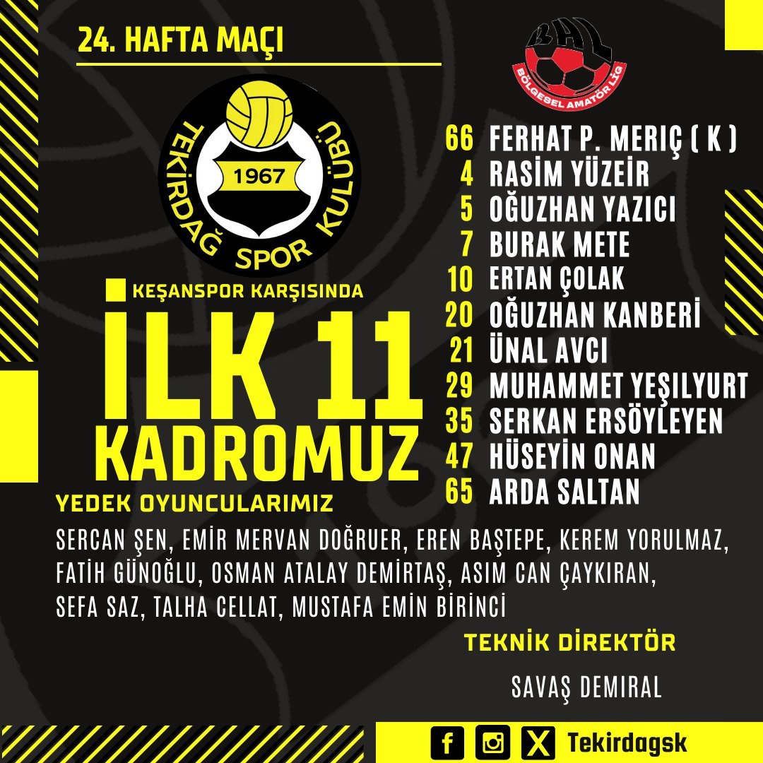 Tekirdağspor (@tekirdagsk) on Twitter photo 