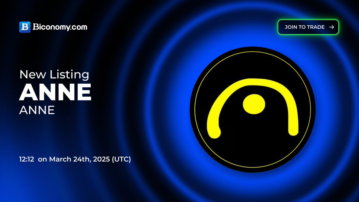 🚀NEW LISTING🔥 $ANNE

Biconomy.com will list <a href="/ANNE_p2p/">ANNE DATA CHAIN</a> and open the #ANNE / #USDT trading pair at 12:12 on March 24, 2025(UTC)🔥

🗓️Open deposit and withdrawal time: 12:12 on March 24, 2025(UTC)

About ANNE：
"A hybrid peer-to-peer data system made of semantic
