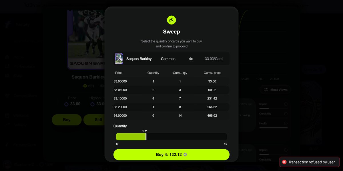 curioswhispers's tweet image. Is it just me or transactions aren't going through on Monad's FantasyTop

I'm trying to upgrade one of my cards and I keep getting this error

#fantasytop #monad