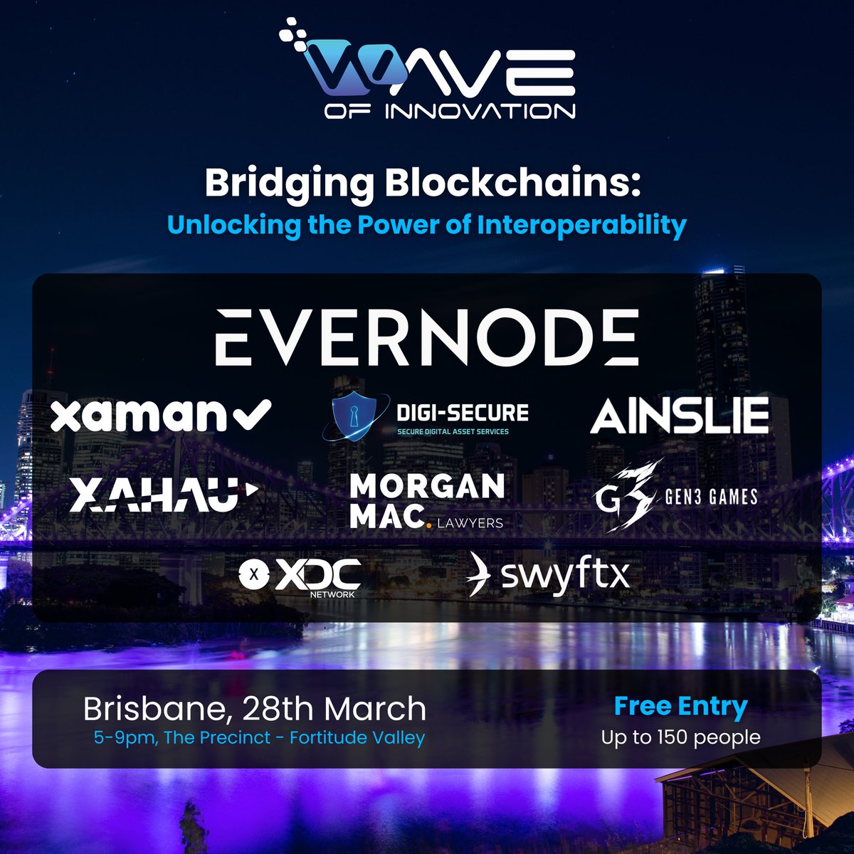 wave_of_innov's tweet photo. Join us this Friday from 5pm in Brisbane for an incredible evening talking all things blockchain & crypto - featuring an epic lineup of industry experts.
This will be a great networking opportunity for everyone
Free Entry
Don’t miss out!
Register at: https://t.co/6Bv4f3KRQT https://t.co/xGa1Knwlp5