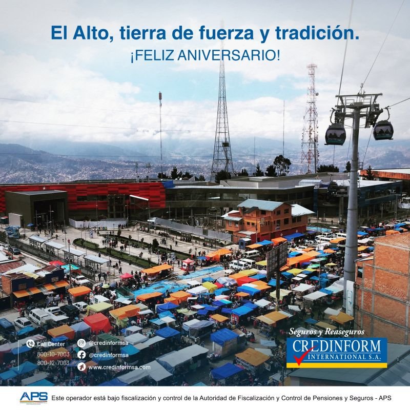 Credinform's tweet photo. Hoy celebramos la grandeza de una ciudad que crece con esfuerzo y determinación. 💙🏔️ ¡Felicidades a todos los alteños en su aniversario! 🎉 

#ElAlto #Bolivia #Credinform https://t.co/w3kPKdbHrI