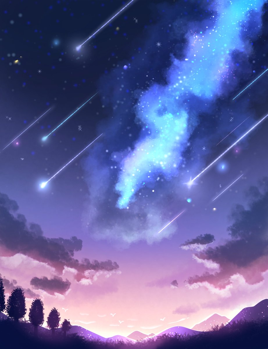 #イラスト
#絵柄が好きって人にフォローされたい
夜空